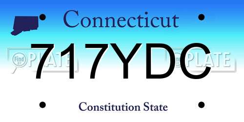 717YDC Connecticut License Plate