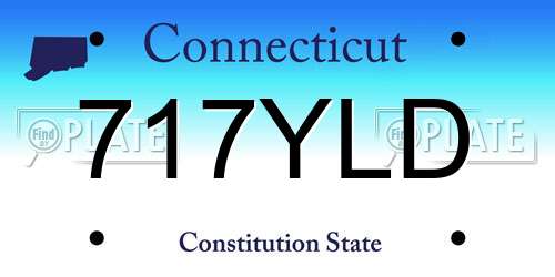 717YLD Connecticut License Plate