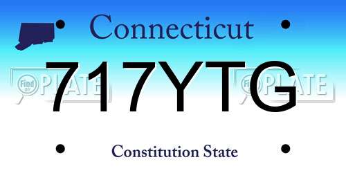 717YTG Connecticut License Plate