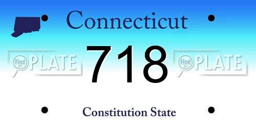 718 Connecticut License Plate