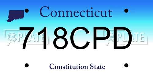 718CPD Connecticut License Plate