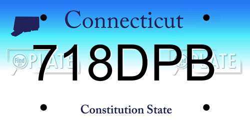 718DPB Connecticut License Plate