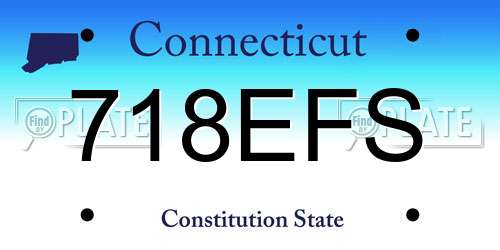 718EFS Connecticut License Plate