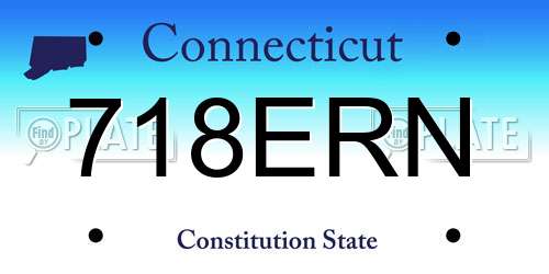 718ERN Connecticut License Plate