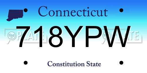 718YPW Connecticut License Plate