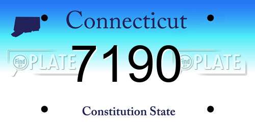 7190 Connecticut License Plate