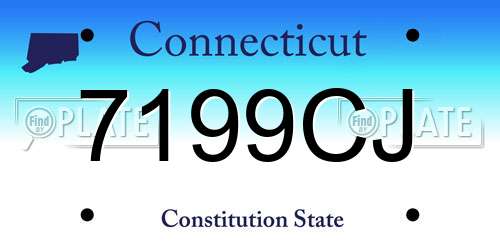7199CJ Connecticut License Plate