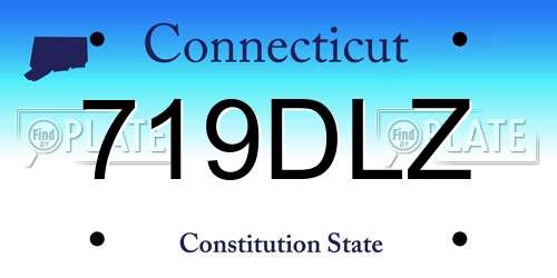 719DLZ Connecticut License Plate