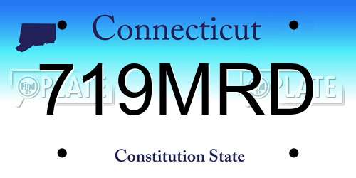 719MRD Connecticut License Plate