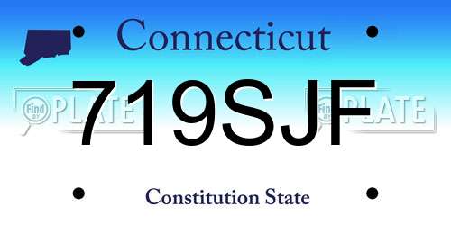 719SJF Connecticut License Plate
