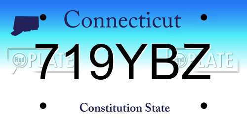 719YBZ Connecticut License Plate