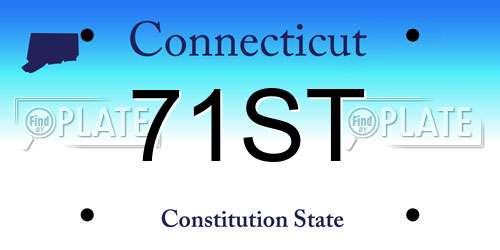 71ST Connecticut License Plate
