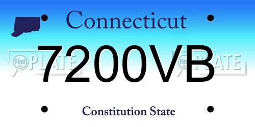 7200VB Connecticut License Plate