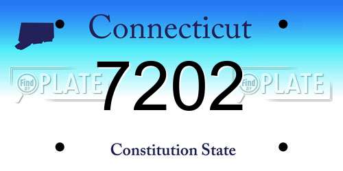 7202 Connecticut License Plate