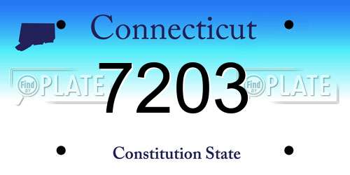 7203 Connecticut License Plate