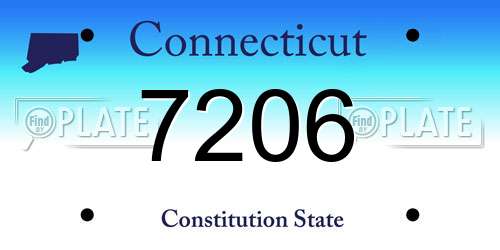 7206 Connecticut License Plate