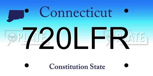 720LFR Connecticut License Plate