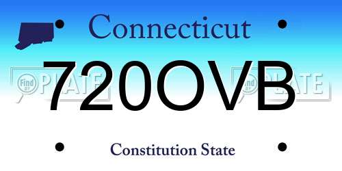 720OVB Connecticut License Plate