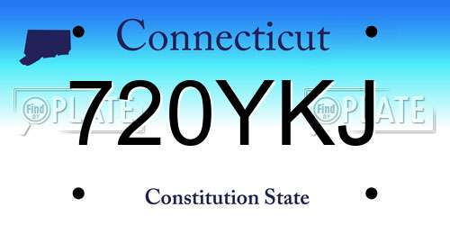 720YKJ Connecticut License Plate