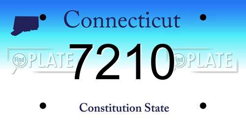 7210 Connecticut License Plate
