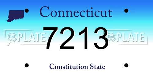 7213 Connecticut License Plate
