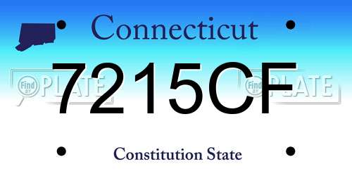 7215CF Connecticut License Plate