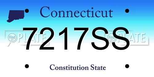7217SS Connecticut License Plate