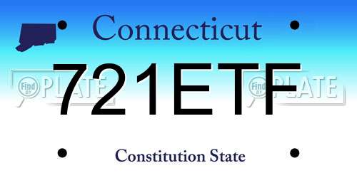 721ETF Connecticut License Plate