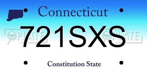 721SXS Connecticut License Plate