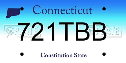 721TBB Connecticut License Plate
