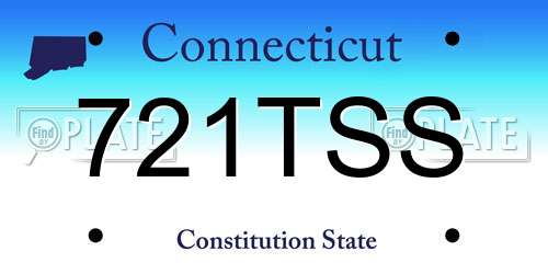 721TSS Connecticut License Plate
