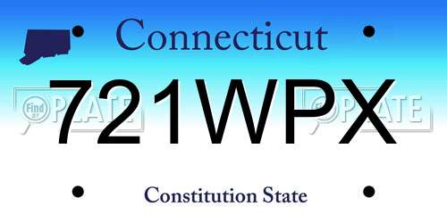 721WPX Connecticut License Plate