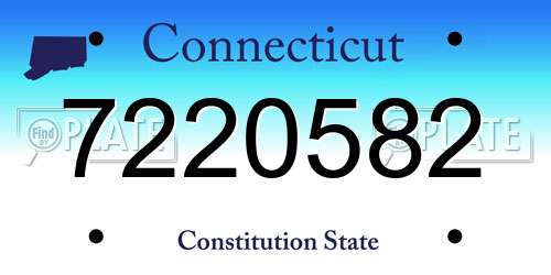 7220582 Connecticut License Plate