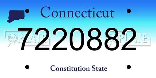 7220882 Connecticut License Plate