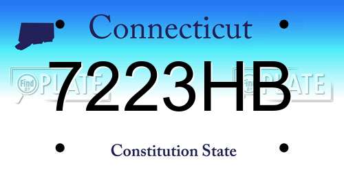 7223HB Connecticut License Plate