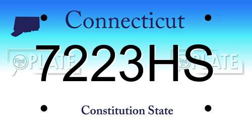 7223HS Connecticut License Plate
