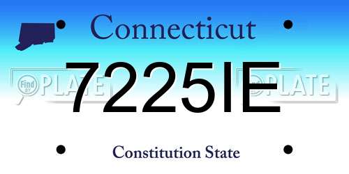 7225IE Connecticut License Plate