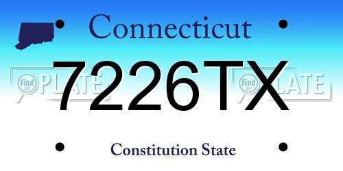 7226TX Connecticut License Plate
