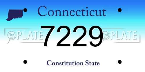 7229 Connecticut License Plate