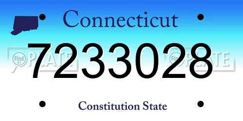 7233028 Connecticut License Plate