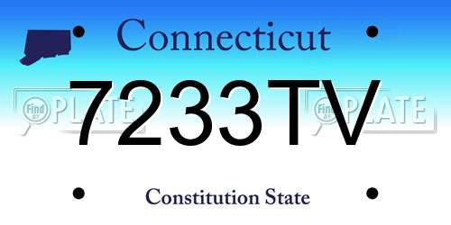 7233TV Connecticut License Plate