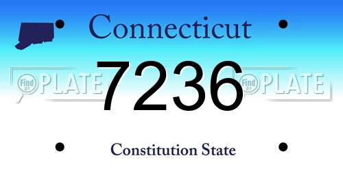 7236 Connecticut License Plate