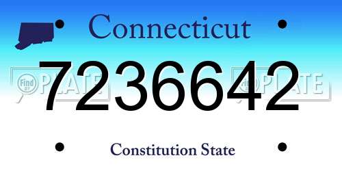 7236642 Connecticut License Plate