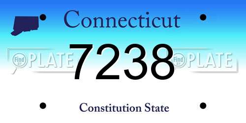 7238 Connecticut License Plate