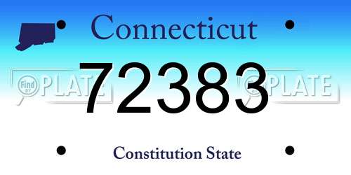 72383 Connecticut License Plate