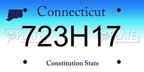 723H17 Connecticut License Plate