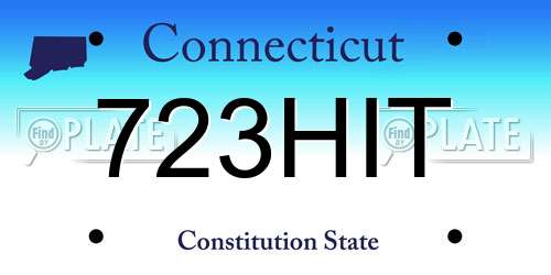 723HIT Connecticut License Plate