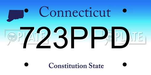 723PPD Connecticut License Plate