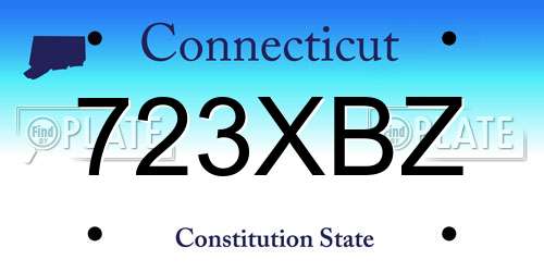 723XBZ Connecticut License Plate