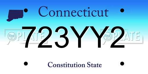 723YY2 Connecticut License Plate
